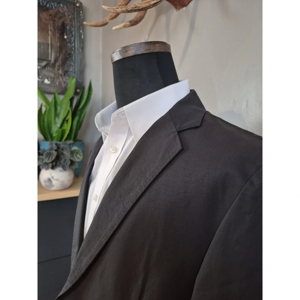 Material London Mens Waterproof Sports Coat 42R Black 2 Button Jacket L